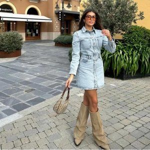 ZARA Z1975 DENIM MINI DRESS